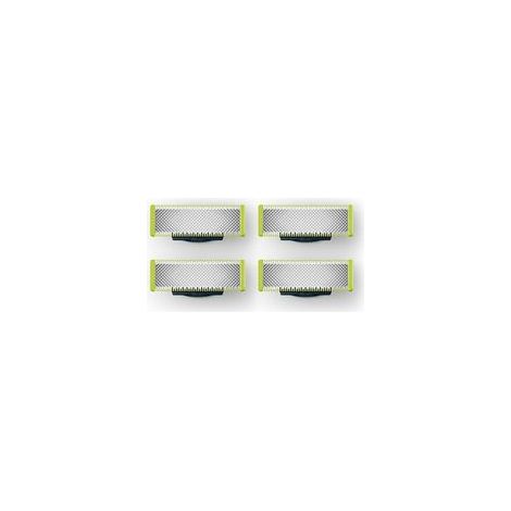 Accessoire de rasage OneBlade – Pack de 4 lames remplaçables – Technologie de double protection pour rasage confortable (1/4)