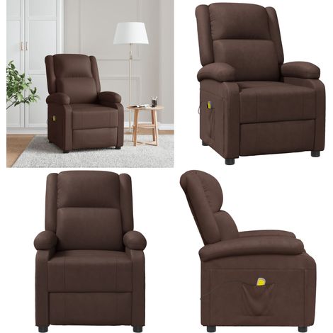 vidaXL Massagesessel Braun Kunstleder (1/5)