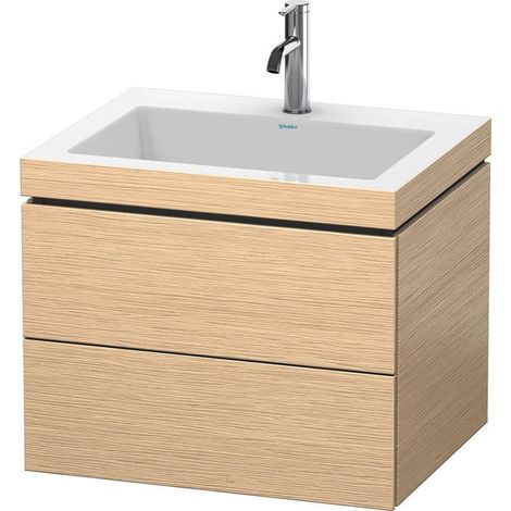 Meuble sous-vasque L-CUBE WT Vero Air 500x600x480mm 1 trou de robinetterie chêne