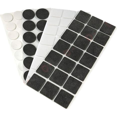 Sottosedia autoadesivo in feltro di lana e blister -20 x 40 - pz 5 bianco (1/2)