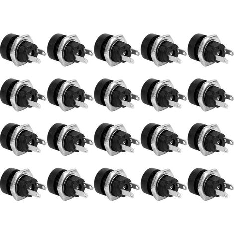 20 pièces DC 022B Alimentation Femelle Jack Prise Filetage W écrou cuivre Panneau Montage connecteur (1/5)