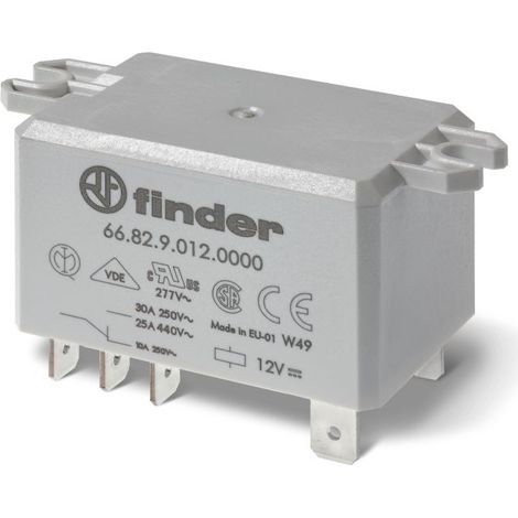 Relais de puissance 2NO 30A 230V AC patte de fixation Faston 250 AgSnO2 447674 668282304300