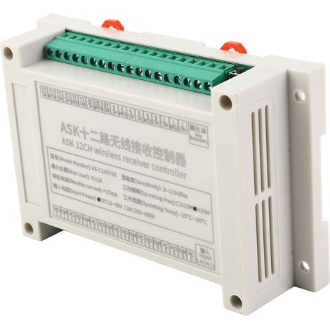 Système de télécommande sans fil 12 canaux RF 10A avec récepteur relais et émetteur 433 MHz, alimentation CC 12 V-36 V (1/4)