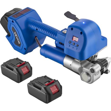 VEVOR Reggiatrice Elettrica, 2 Batterie da 4000 mAh, Strumento di Reggiatura Automatico con Display Digitale per Reggette Larghe 10-19 mm, Macchina Tenditrice per Pallet di Scatole di Imballaggio (1/5)
