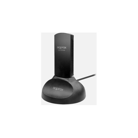 USB WIFI 6E APPROX APPUSB5400 5400 Mbps 2402 EN 6 GHz ANTENA 5Dbi BASE CON CABLE NEGRO