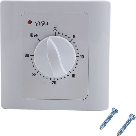 Minuteur numérique programmable 220V 10A 30min minuterie électrique compteur de temps prise interrupteur mural 1 pièce (1/5)