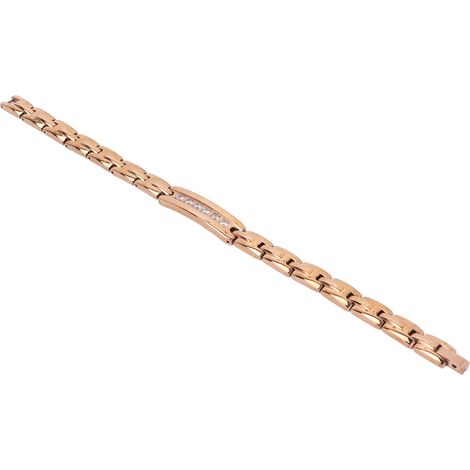 Bracelet magnétique en acier titane pour homme - Bracelet de thérapie magnétique tendance pour soulager les douleurs articulaires et favoriser le bien-être (1/5)