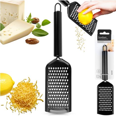 Rallador de cocina con mango de acero negro (1/5)