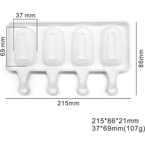 Moule Glacé Crème Silicone Bricolage Outil Popsicle (1/4)
