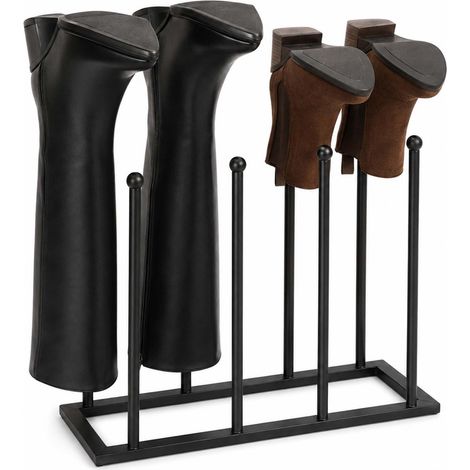 Black Iron Boot Rack for 4 Pairs, 45x41x25 cm (1/5)