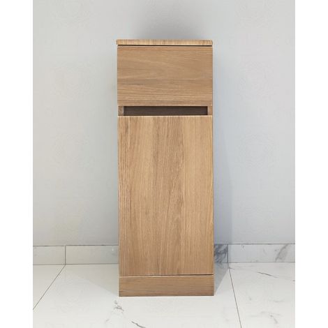 Cassettiera bagno cm 30x82 rovere naturale con 1 anta e 1 cassetto (1/5)