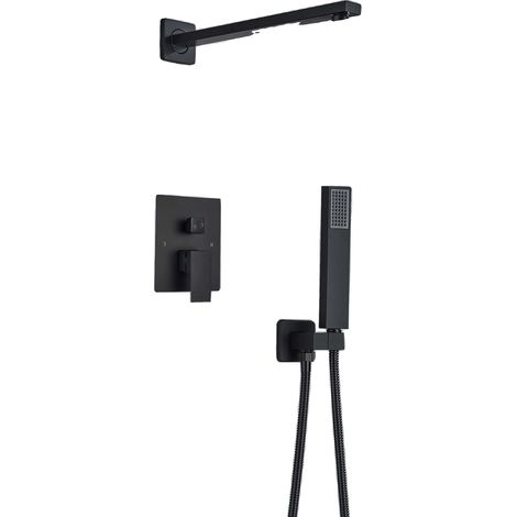 Ensemble de robinet de douche, construction en laiton durable, style contemporain, 2 voies 12 pouces (1/2)