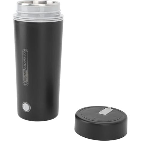 Elektrischer Wasserkocher, schnelles Aufheizen, intelligente Steuerung, Trockengehschutz, 350 ml, tragbarer, isolierter Heizbecher für Auto und Reisen (12 V). (1/5)