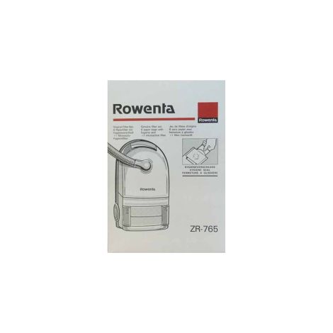 Rowenta ZR760 Set di 10 sacchette per polvere in tessuto non tessuto (1/2)