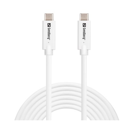 Sandberg 136-75 USB-Kabel USB 3.2 Gen 2 (3.1 Gen 2) 3 m USB-C Weiß (1/4)