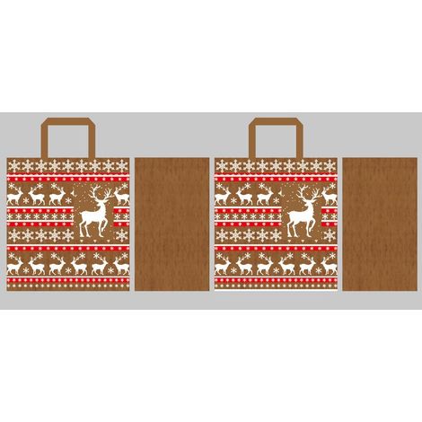 Weihnachtsgeschenktüten 322514 cm mit Kordelzug, 10er-Pack, Tüten zum Verpacken von Weihnachtsleckereien, Geschenktüten für Weihnachtsfeiern, Süßigkeitentüten mit Schleifen (1/5)