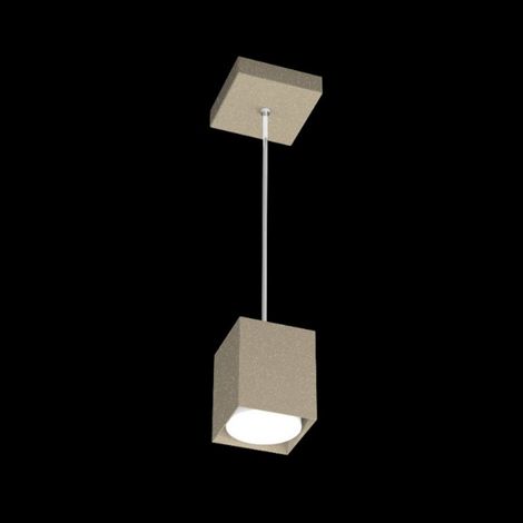 Lampadario moderno top light plate 1129 s10 gx53 led metallo sospensione, finitura metallo sabbia