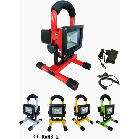 Faro Recaricabile Faretto Impermeabile Led Luce Bianca Emergenza Portati 10 Watts (1/5)
