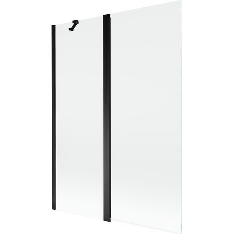Mexen Mist paravento doccia a 2 ante 130 x 150 cm, trasparente, nero - 8A9-130-011-70-00 (1/5)
