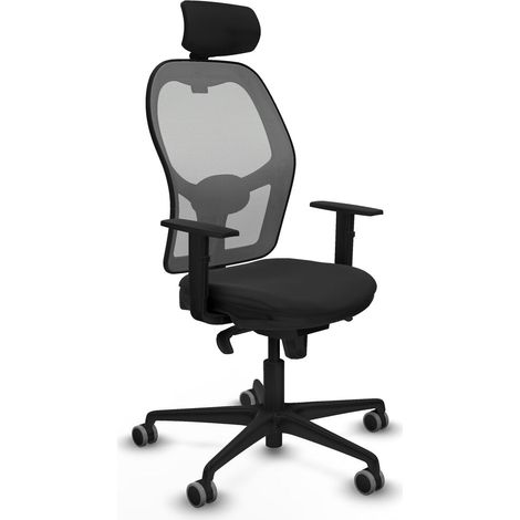 Sedia Ufficio con Poggiatesta Jorquera Piqueras y Crespo 1D036G2 Nero (1/5)