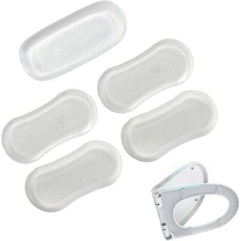 Toilet Seat Pad - 5 Pieces of Universal Rubber, Toilet Seat Adhesive, for Home, Hotel, Restaurant, Toilet Seat Replacement Kit (1/5)