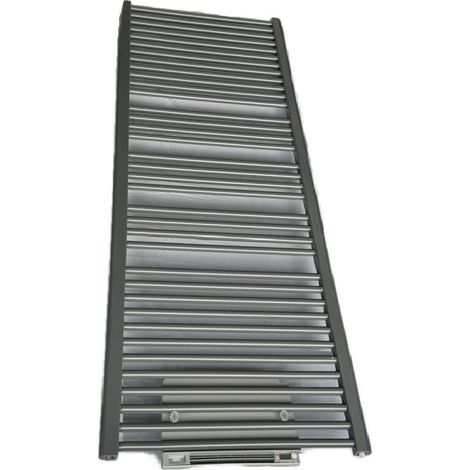 Seche serviette eau-chaude 1237W + Turbo electrique 950W acier couleur gris RAL 7011 1807x750mm 36 tubes droits FLORES T (1/5)