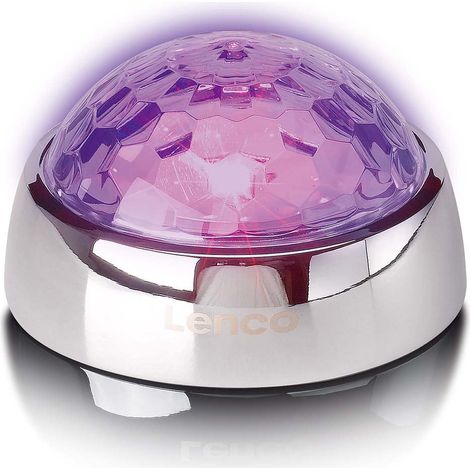 Stabilisateur de disque vinyle avec lumière LED, argenté, 250 g