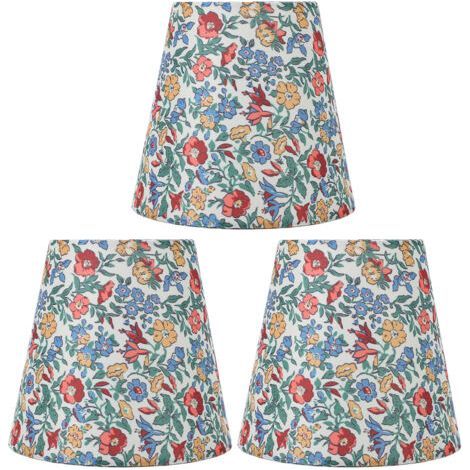 RHG Konischer Stofflampenschirm mit Blumenmuster für Steh- oder Stehlampen mit E14-Fassung (1/5)