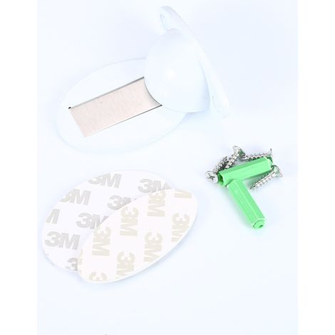 Butoir de Porte Magnétique Blanc Butée de Porte au Sol ( 4pcs , en Inox ) (1/5)