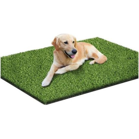 Gazon artificiel pour pipi de chien, tapis de gazon artificiel pour l'apprentissage de la propreté des chiots, tapis de gazon lavable, herbe pour pipi pour bac à litière pour chien (50 × 70 cm (1/4)