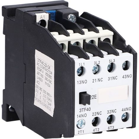 Contacteur AC 220V 50Hz 9A 2NO+2NC pour Commande Automatique, Accessoire Rail DIN (1/5)