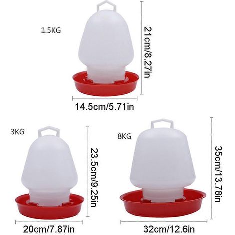 Abreuvoir suspendu en plastique pour poussins et volailles - Facile à nettoyer - 1,5 kg (1/4)