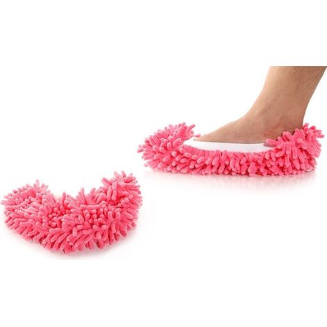Pantofole in Microfibra 2 in 1 Misura Fino al 44 per pulire camminando Rosa