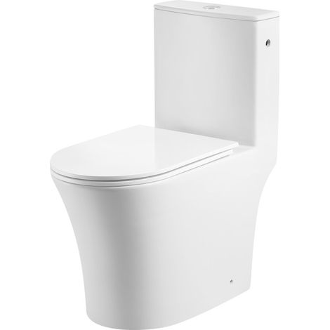 Primaster Stand WC Tiefspüler Ava weiß inkl. WC-Sitz und Spülkasten