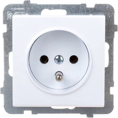Sonata Einzelsteckdose mit Erdung, mattweiß, GP-1RZ/m/75