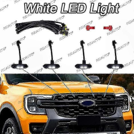 Gelb-bernsteinfarbene LED-Autoleuchte mit durchscheinendem Gehäuse für Next Gen Ranger Wildtrak 2023 2024 Australien (Weißes Licht) (1/5)