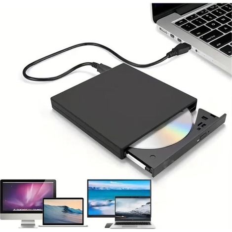 Graveur DVD externe USB 3.0 ultra mince – Portable – PC, portable, Mac – Plug & Play (1/5)