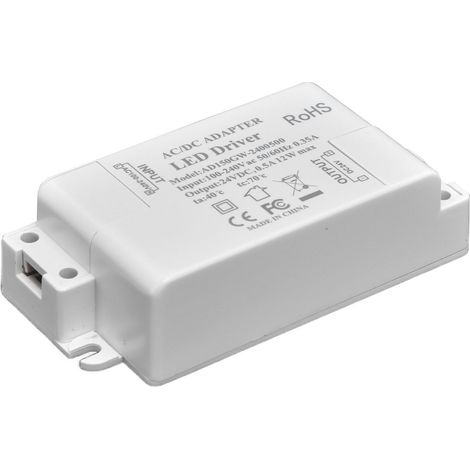 12-W-LED-Netzteil, AC 100–240 V/0,35 A, DC 24 V/0,5 A Konstantstromtransformator, LED-Treiber, Modell Q-12W/AD150GW-2400500 (1/5)
