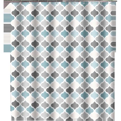 Duschvorhang, schimmel- und fäulnisbeständig, wasserdicht, Polyester, Dekor (1/4)