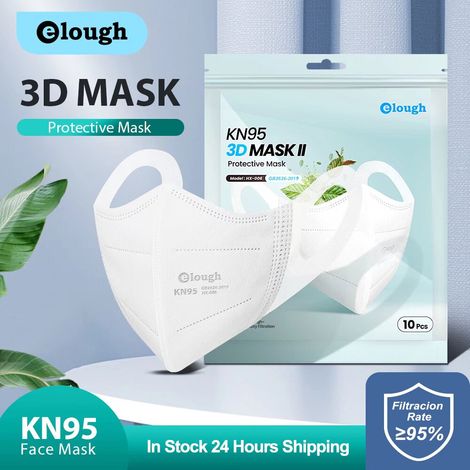 Masque KN95 Blancs , Haute Protection Respiratoire BFE, Confortable avec des Élastiques Souples et Résistants 30  Pièces