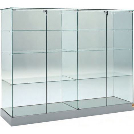 Vetrina Media L142xP46xH140 cm Cristalli Temperati Ante Battenti Made in Italy (1/2)