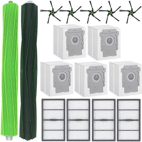 Pièces de rechange pour aspirateur robot iRobot Roomba S9 9150 S9+ Plus : rouleau principal, brosse latérale, filtre HEPA et sac à poussière (1/5)
