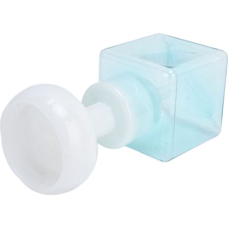 Bouteille PETG à mousse fleur 250ml, flacon savon liquide floral, distributeur moussant cosmétique bleu transparent rose, pack de 1 (1/5)