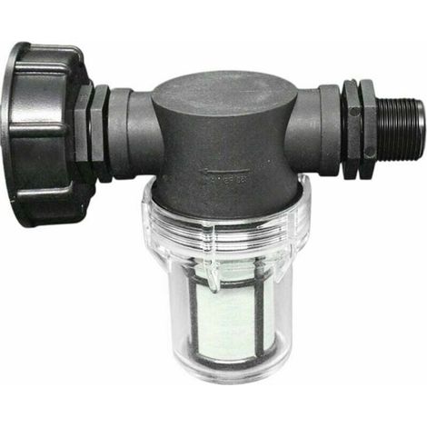 Raccord de robinet pour cuve 1000L – Adaptateur S60x6 avec filtre intégré – Connexion tuyau de jardin 3/4'' – Collecteur d'eau de pluie (1/5)
