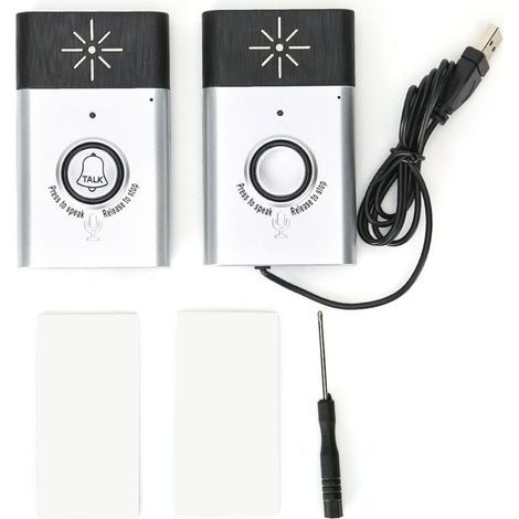 Mini interphone vocal bidirectionnel Portable 2.4GHz, sonnette sans fil, système d'interphone (1/5)