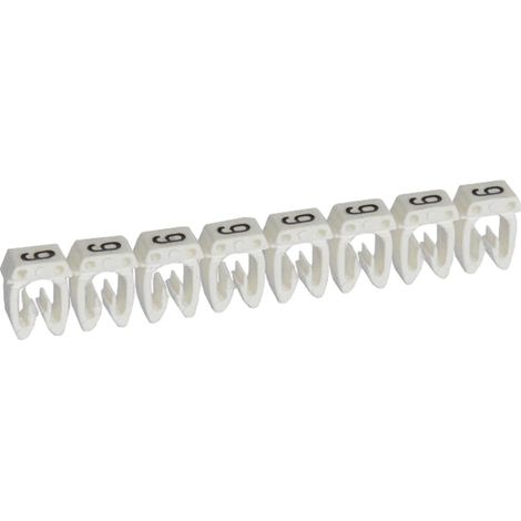 038109 Legrand - Boite De 1000 Repères Cab 3 Pour Fils 0,15mm² à 0,5mm² - Marquage Chiffre 9 Blanc