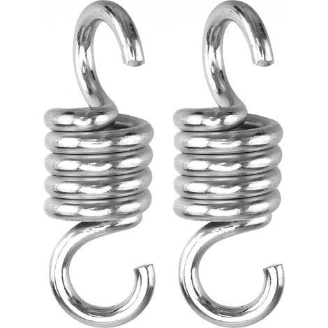 Linxor – Lot de 2 crochets à ressort en acier inoxydable – Charge maximale 250 kg – Longueur 10.8 cm – Largeur 3.9 cm pour hamac et balancelle (1/4)