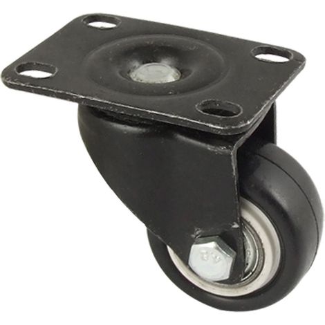 Roue noire de 1,5'', rouleau à roulettes industriel pour chariot (b7f1a6c93fb59ae243b11059173a8c64)
