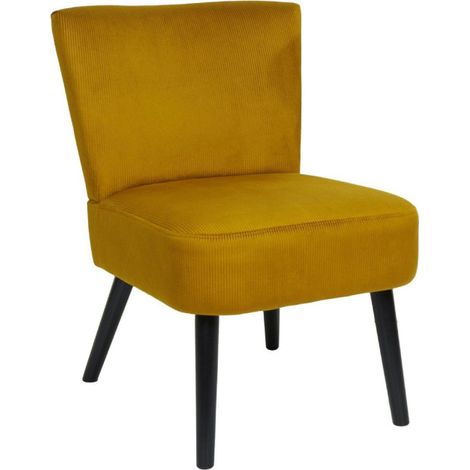Fauteuil Crapaud "Giulia" 76cm Jaune (1/5)