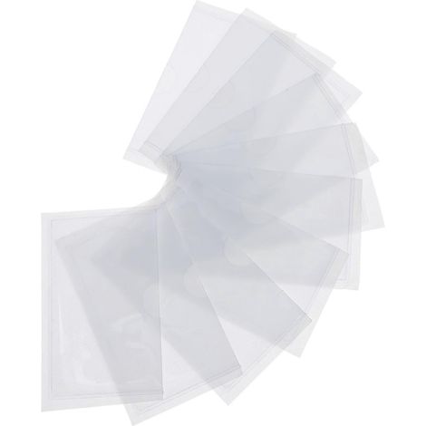 Porte-étiquettes transparents compatibles PVC, 10 porte-cartes adhésifs (1/5)